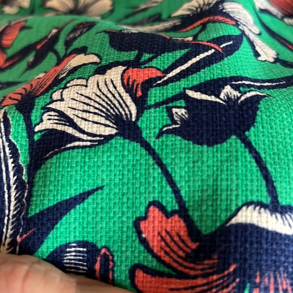 J By J.CREW Skirt Size 6 Cotton Floral Lined Slit Back Zip Knee Length Straight - Picture 16 of 16